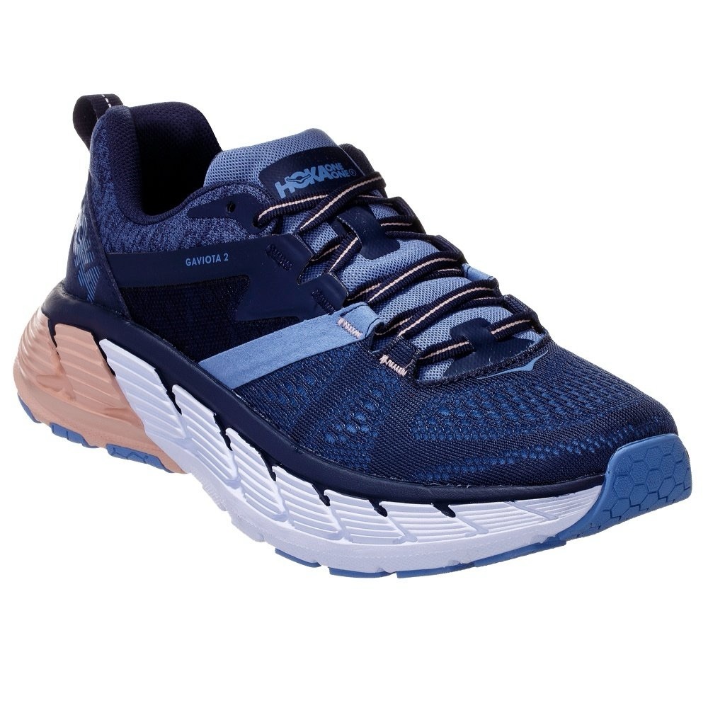 Hoka One One Blue and Pink Athletic Shoes with Cushioning